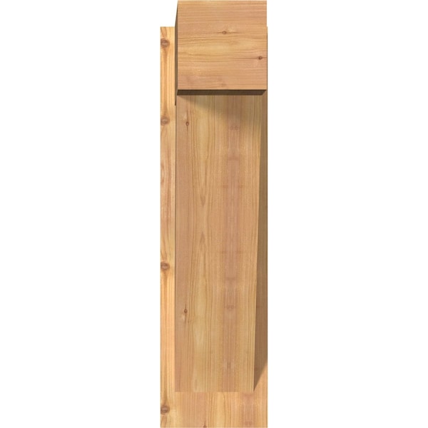 Traditional Block Smooth Outlooker, Western Red Cedar, 7 1/2W X 20D X 28H